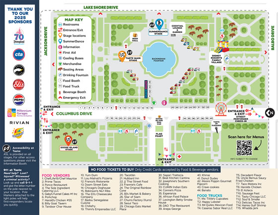 Taste of Chicago Grant Park Map